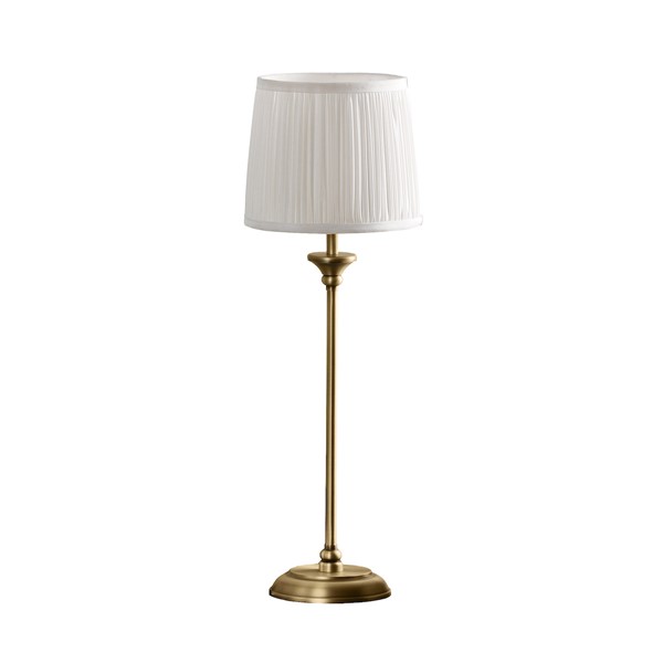 (image for) Laura Ashley Hemsley Table Lamp Antique Brass and Ivory With Shade